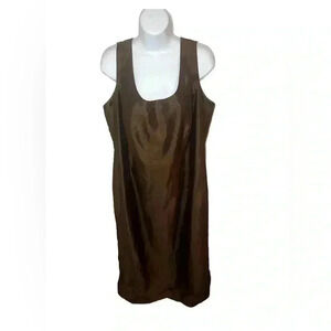Jessica Howard Evening Dress – Size 12 – Metallic Bronze Cocktail Sheath